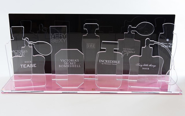 Victoria's Secret perfume point-of-purchase display manufactured by HP Manufacturing